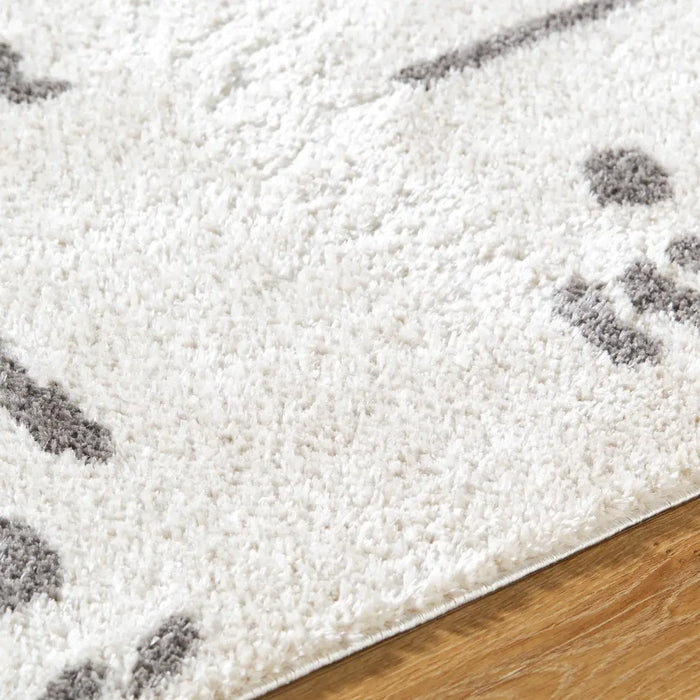 SOLINE Machine Washable Modern Shaggy Charcoal Rug