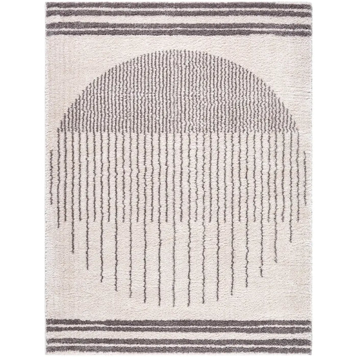 ENSO3 Machine Washable Modern Shaggy Charcoal Rug