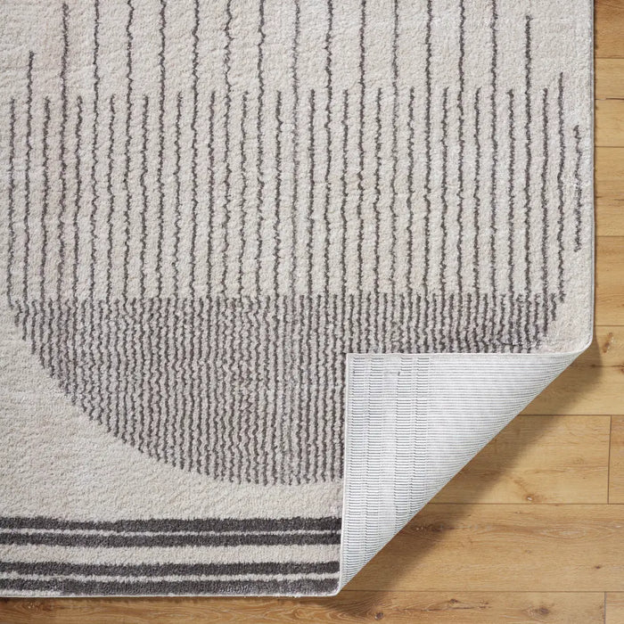 ENSO3 Machine Washable Modern Shaggy Charcoal Rug