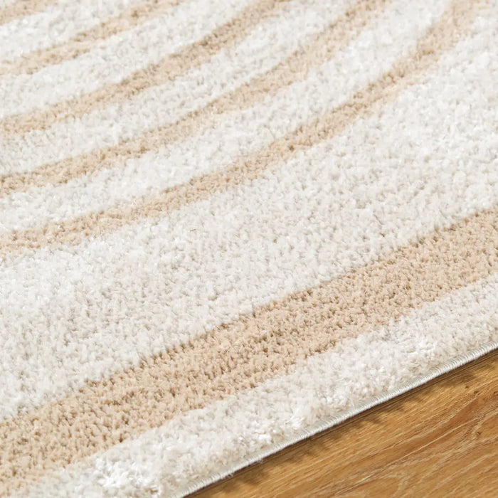 LUCILE Machine Washable Modern Shaggy Beige Rug