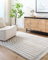 Lucile Machine Washable Modern Shaggy Medium Grey Rug
