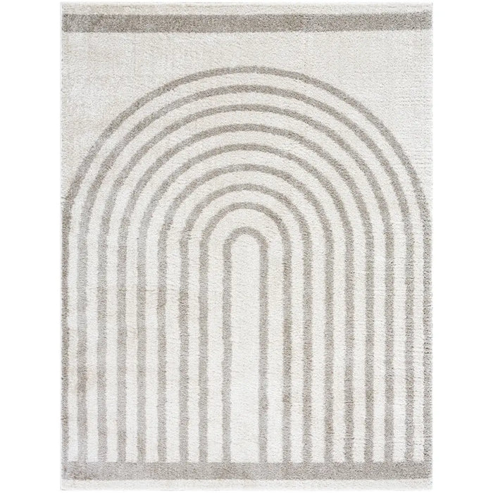 LUCILE Machine Washable Modern Shaggy Medium Grey Rug
