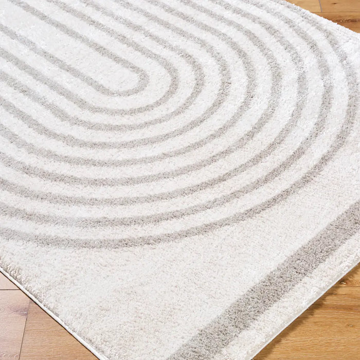 LUCILE Machine Washable Modern Shaggy Medium Grey Rug