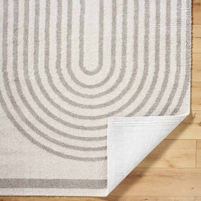 LUCILE Machine Washable Modern Shaggy Medium Grey Rug