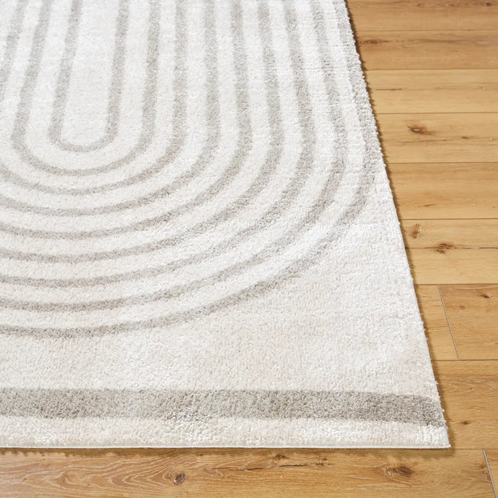 LUCILE Machine Washable Modern Shaggy Medium Grey Rug