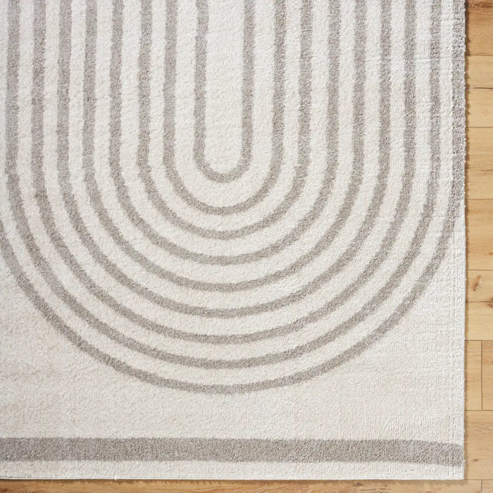 LUCILE Machine Washable Modern Shaggy Medium Grey Rug