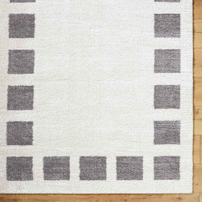AMINE Machine Washable Modern Shaggy Charcoal Rug