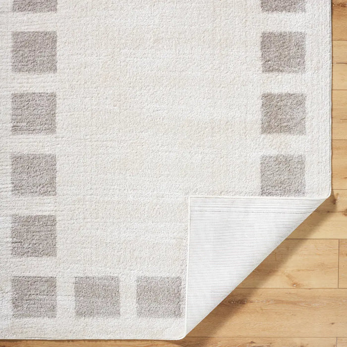 AMINE Machine Washable Modern Shaggy Medium Grey Rug