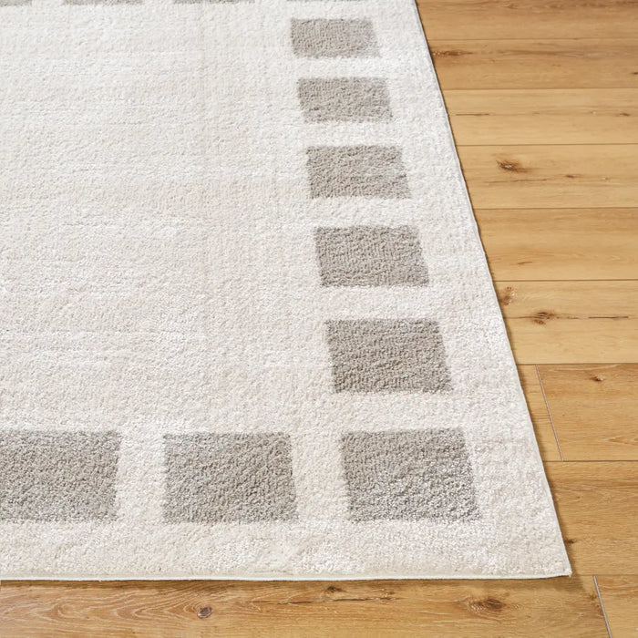 AMINE Machine Washable Modern Shaggy Medium Grey Rug