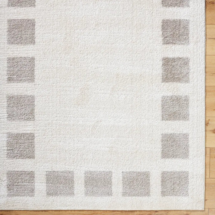 AMINE Machine Washable Modern Shaggy Medium Grey Rug