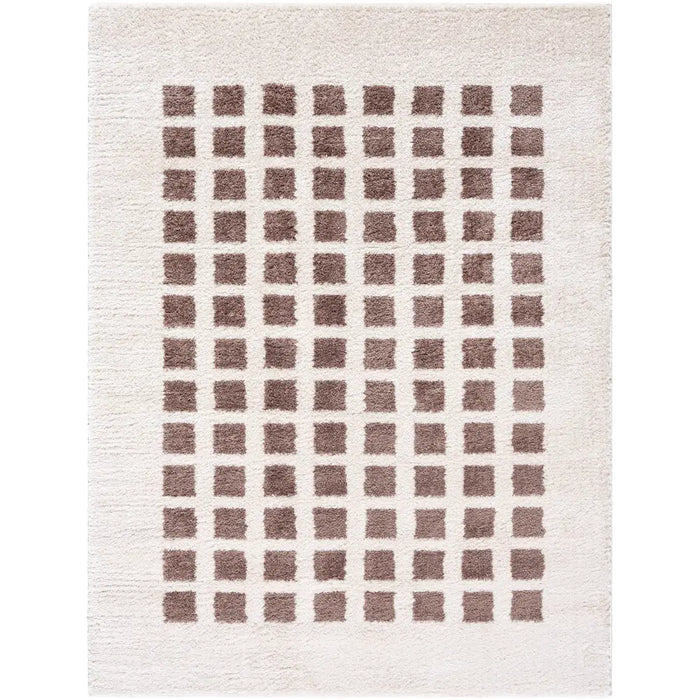 Laurine Machine Washable Modern Shaggy Dark Brown Rug
