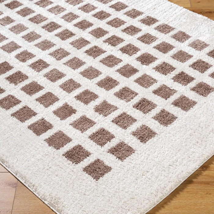 Laurine Machine Washable Modern Shaggy Dark Brown Rug