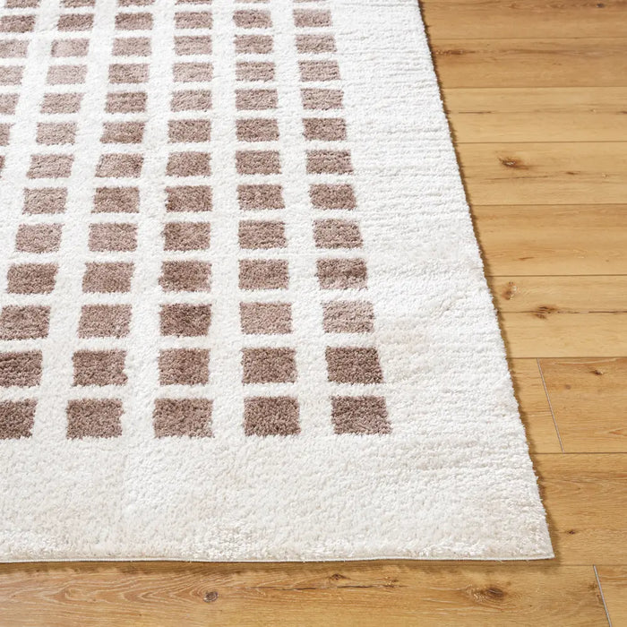 Laurine Machine Washable Modern Shaggy Dark Brown Rug