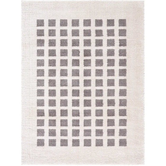 LAURINE Machine Washable Modern Shaggy Charcoal Rug