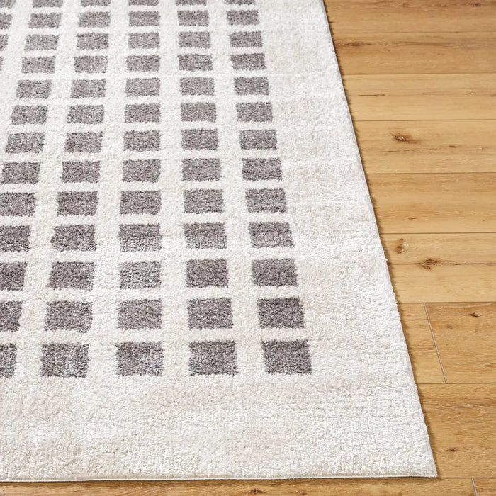 LAURINE Machine Washable Modern Shaggy Charcoal Rug