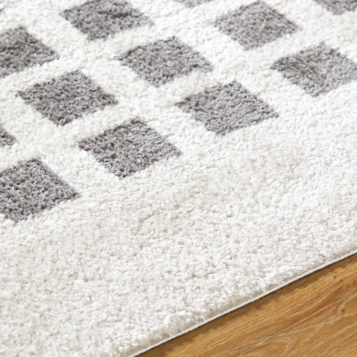 LAURINE Machine Washable Modern Shaggy Charcoal Rug