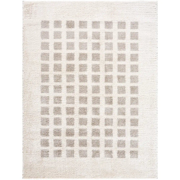 LAURINE Machine Washable Modern Shaggy Medium Grey Rug