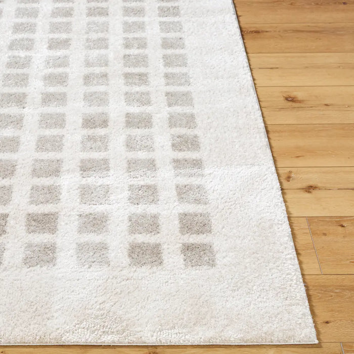 LAURINE Machine Washable Modern Shaggy Medium Grey Rug