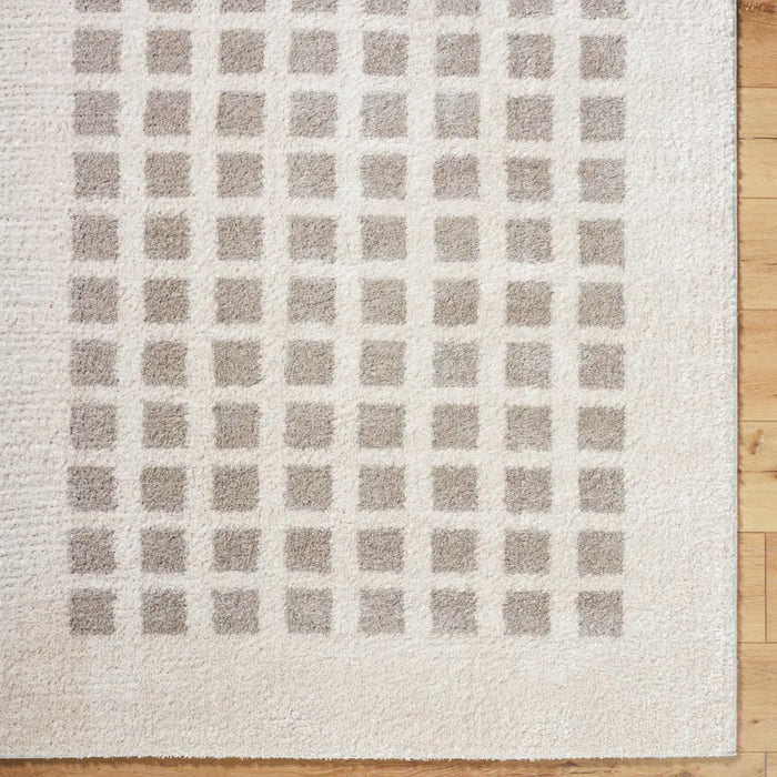 LAURINE Machine Washable Modern Shaggy Medium Grey Rug