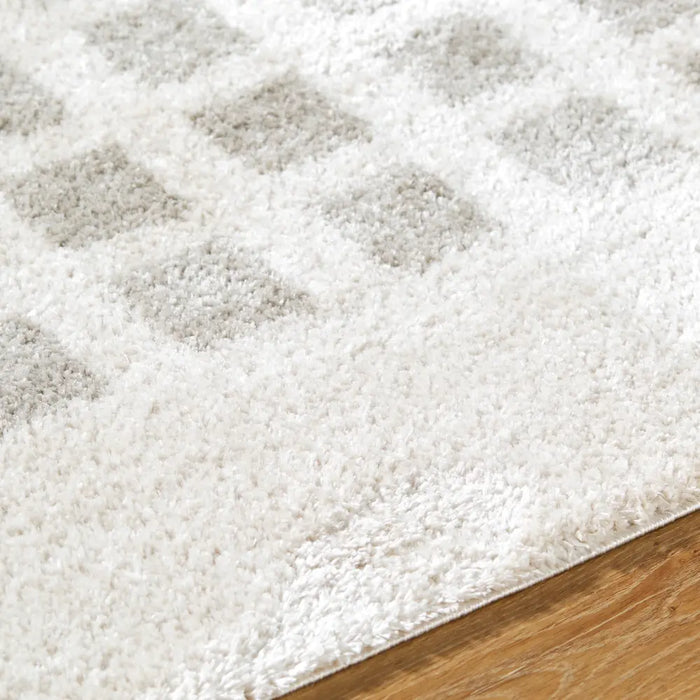 LAURINE Machine Washable Modern Shaggy Medium Grey Rug
