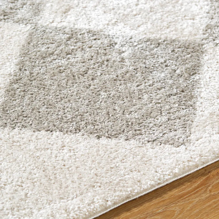 DELINE Machine Washable Modern Shaggy Medium Grey Rug