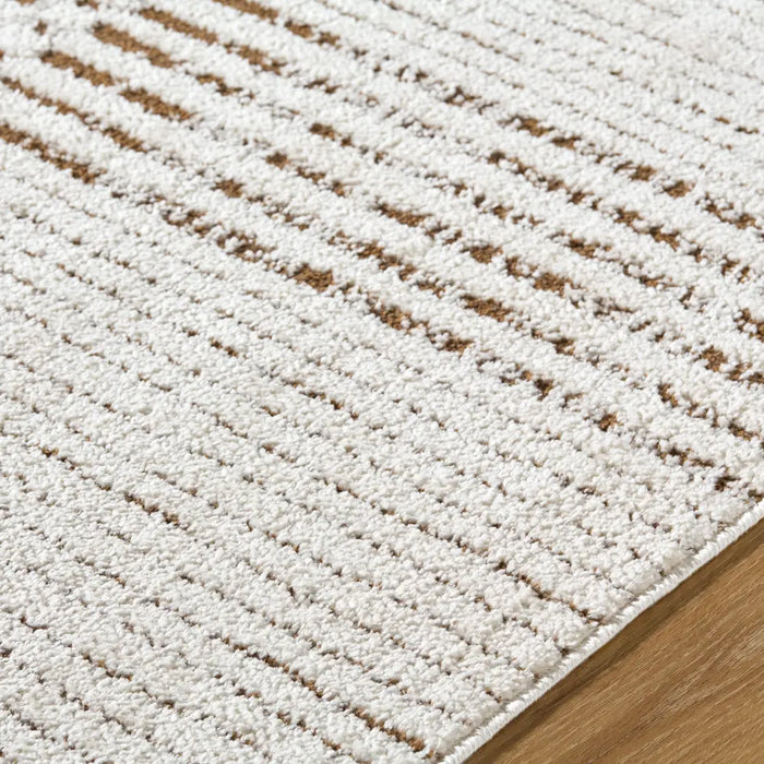 CHARLAINE Galey Alix x Livabliss Modern Scandi High Pile Ivory/Dark Brown Rug
