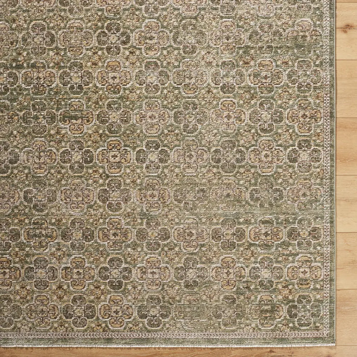 KENY Galey Alix x Livabliss Vintage Traditional Oriental Boho Brown/Olive Rug