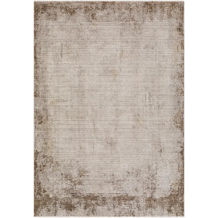 SARI Galey Alix x Livabliss Abstract Modern Marble Brown/Cream Rug