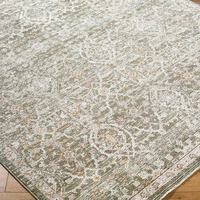 JONI Galey Alix x Livabliss Vintage Traditional Oriental Boho Olive/Cream Rug