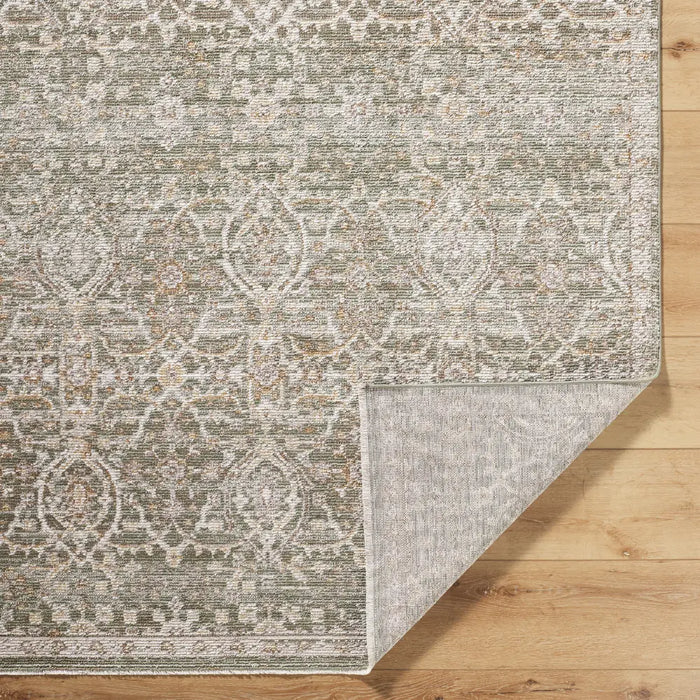 JONI Galey Alix x Livabliss Vintage Traditional Oriental Boho Olive/Cream Rug
