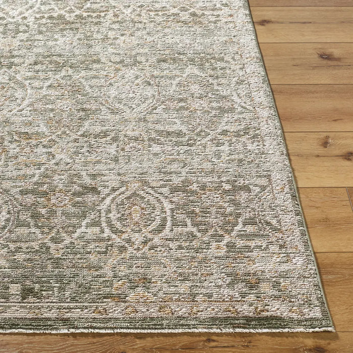 JONI Galey Alix x Livabliss Vintage Traditional Oriental Boho Olive/Cream Rug