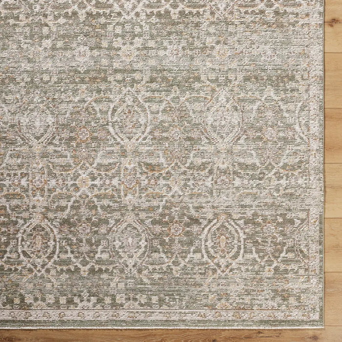 JONI Galey Alix x Livabliss Vintage Traditional Oriental Boho Olive/Cream Rug
