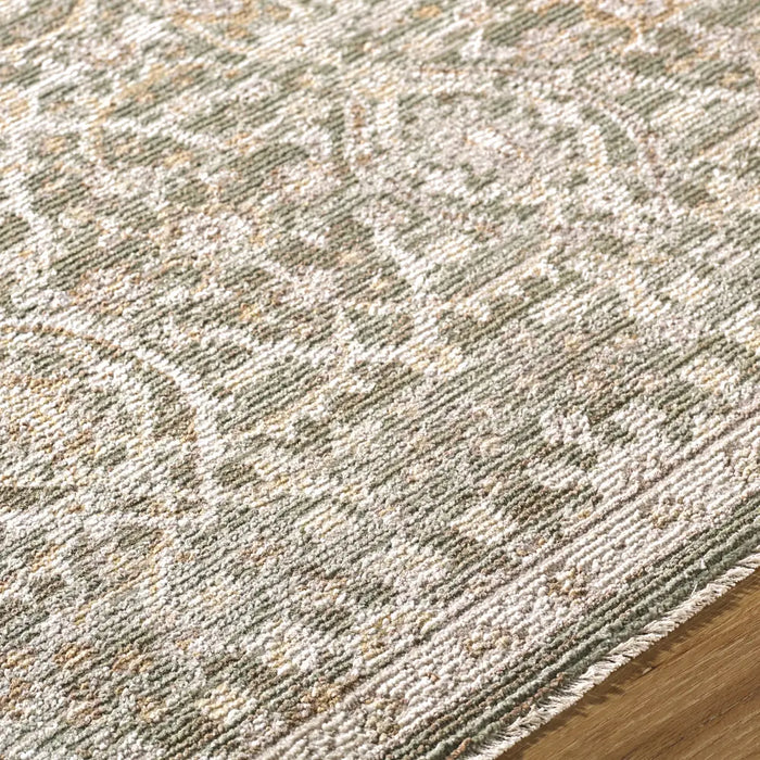 JONI Galey Alix x Livabliss Vintage Traditional Oriental Boho Olive/Cream Rug