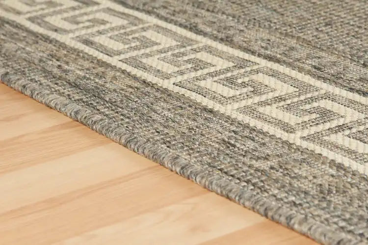 Oriental Weavers greek key flatweave gr 1122 Grey, Beige Outdoor  Flat Weave Rug.