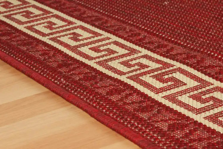 Oriental Weavers greek key flatweave red Red Outdoor  Flat Weave Rug.