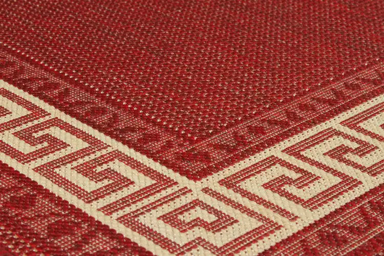 Oriental Weavers greek key flatweave red Red Outdoor  Flat Weave Rug.