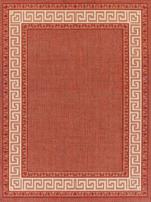 Oriental Weavers greek key flatweave red Red Outdoor  Flat Weave Rug.