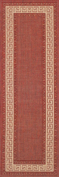 Oriental Weavers greek key flatweave red Red Outdoor  Flat Weave Rug.