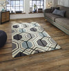 Think Rugs hk 7526 grey blue Blue, Grey   Rug.