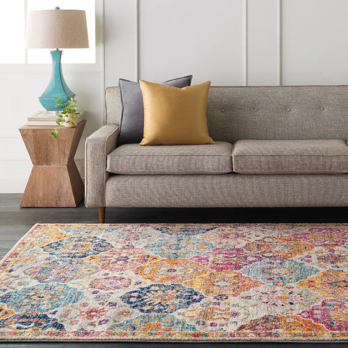 INES Vintage Traditional Oriental Boho Saffron/Burnt Orange Rug