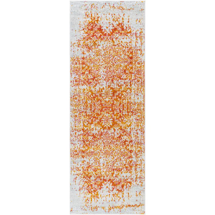 JULIETTE Vintage Traditional Oriental Boho Orange/White Rug