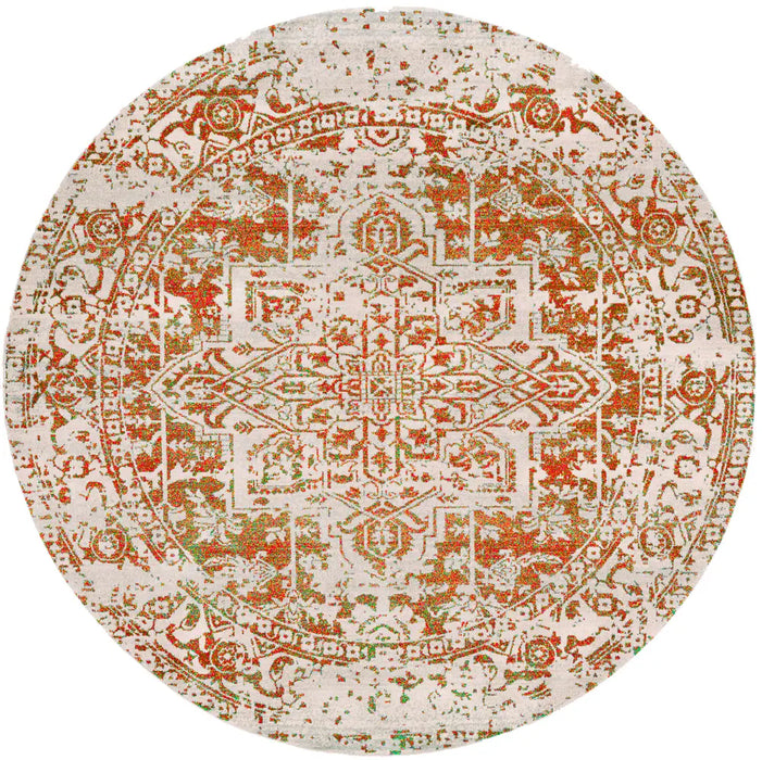JULIETTE Vintage Traditional Oriental Boho Orange/White Rug Orange Rug ...