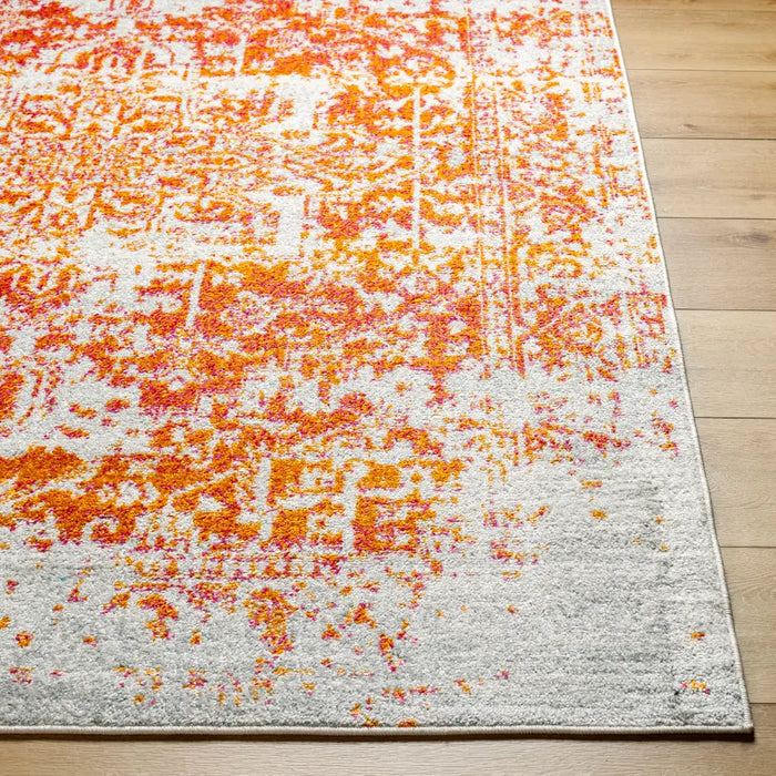 JULIETTE Vintage Traditional Oriental Boho Orange/White Rug Orange Rug ...