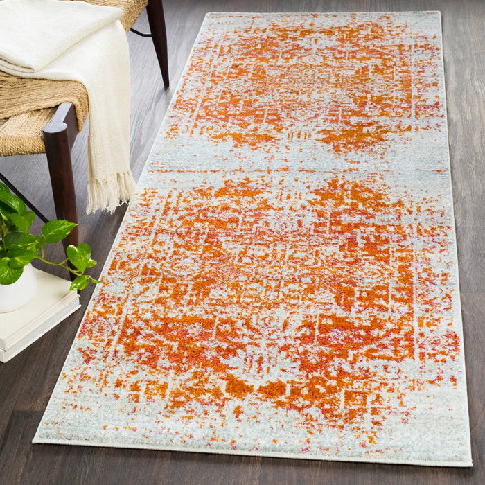 JULIETTE Vintage Traditional Oriental Boho Orange/White Rug