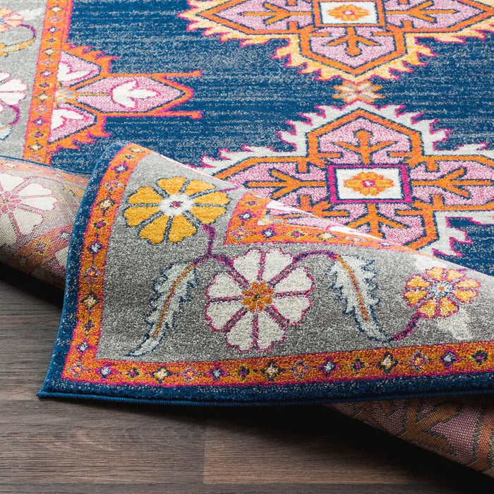 Ellington Vintage Oriental Boho Navy/Gray Rug