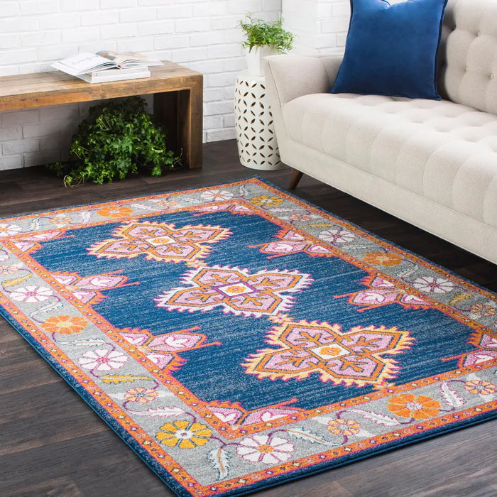 Ellington Vintage Oriental Boho Navy/Gray Rug