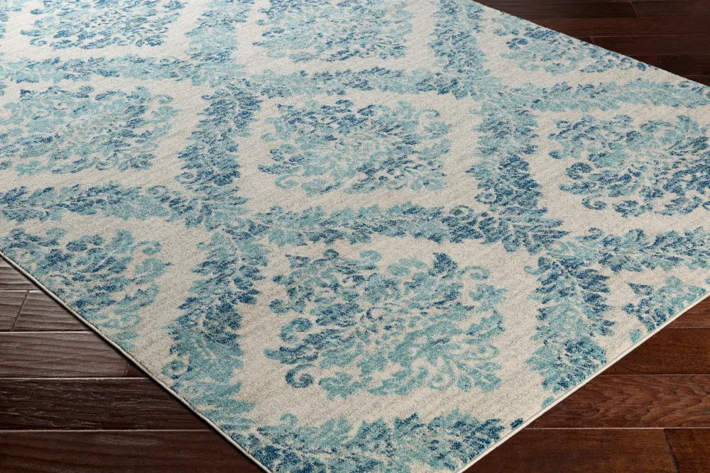 MALTI Vintage Traditional Oriental Boho Teal Rug