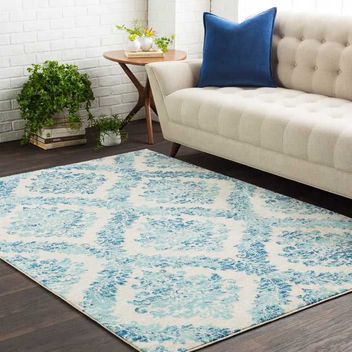 MALTI Vintage Traditional Oriental Boho Teal Rug