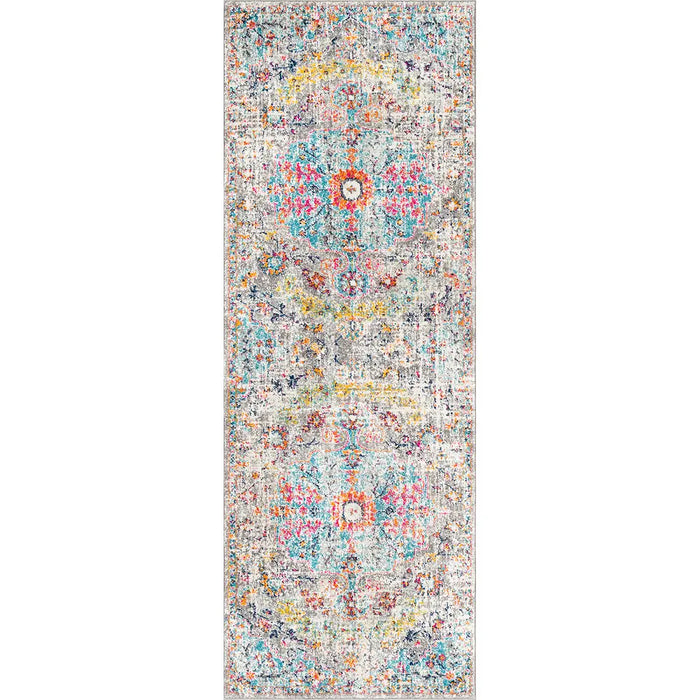 LOU Vintage Traditional Oriental Boho Teal/Beige Rug