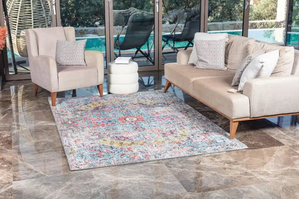 Surya hap lou 1063 charcoal Multicoloured Living Room Moroccan Rug.
